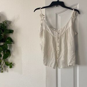 O'Neill Cream Button-Down Camisole